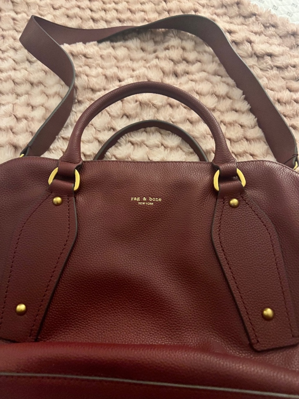 NWT: Rag & Bone Red Leather Satchell